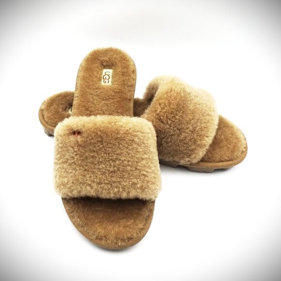 UGG AUSTRALIA Cozette Genuine Shearling Slipper in Che Color Size 8 - Picture 1 of 7
